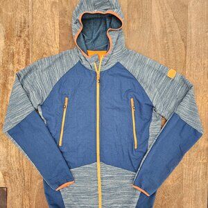 ABK Jacket Mens Blue L Ripstop Mountain Climbing Hoodie Thumbholes French